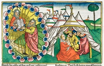 Exodus 20:1-5: Mojžíš přijímá deset přikázání od Unbekannt