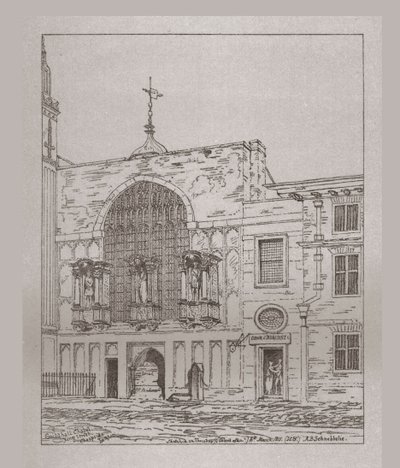Vnější pohled na kapli Guildhall, 1815, 1886 od Unbekannt