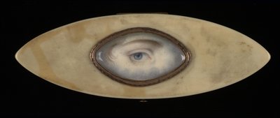 Miniatura oka na eliptické slonovinové krabičce, ca. 1800. od Unbekannt