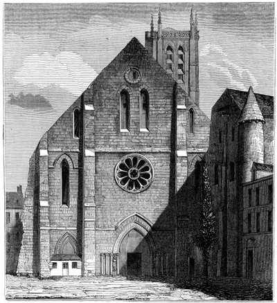 Fasáda starověkého kostela opatství Sainte-Geneviève, Paříž, Francie, 1849 od Unbekannt
