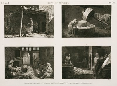 Výroba, ostatní Různé domácké průmysly, Egypt, c 1798 od Unbekannt