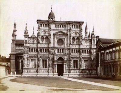 Fasáda, kostel Certosa di Pavia Charterhouse of Pavia Lombardie, severní Itálie, 1890 od Unbekannt