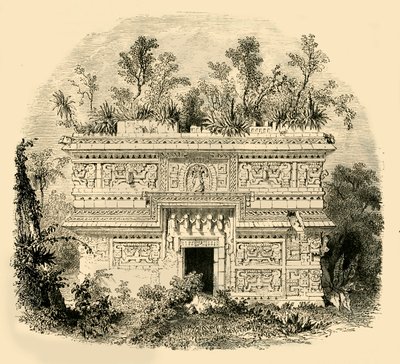 Fasáda rodného paláce na Yucatánu, 1890. od Unbekannt