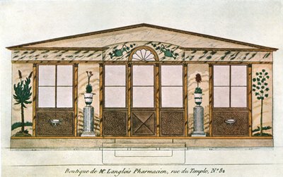 Fasádní malba Langlois Apothecarys Shop, Paříž, Francie, 1928. od Unbekannt