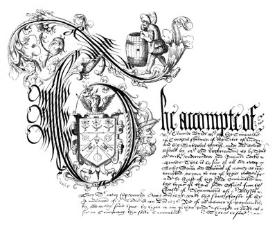 Faksimile z účetní knihy Coopers Company, 1576, 1893 od Unbekannt