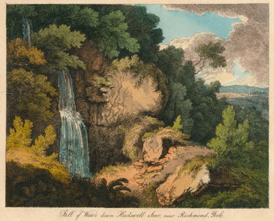 Fall of Water down Hudswell Scar, poblíž Richmond, York, 19. století od Unbekannt
