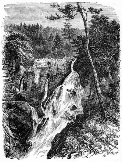 Falls of Sainte Anne, pod Quebecem, 19. století od Unbekannt