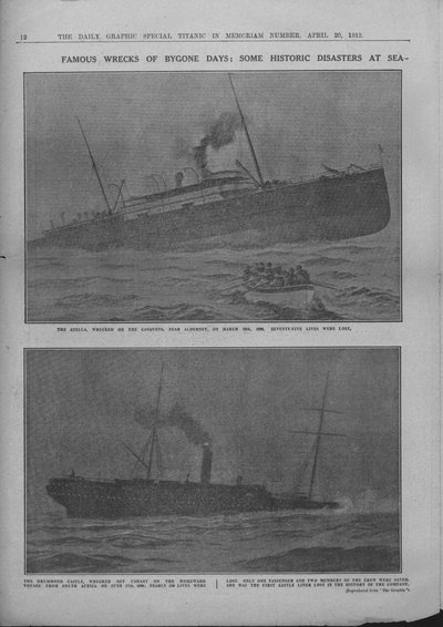 Slavné vraky minulých dnů: Některé historické katastrofy na moři, 20. dubna 1912. od Unbekannt