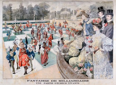 Fantasy of a miliardář: lidská šachová hra, 1904 od Unbekannt
