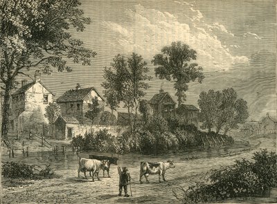 Farma v Regents Park, 1750, c1876. od Unbekannt