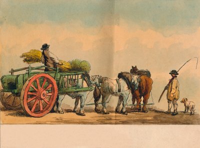 Zemědělští dělníci a povoz, 1797. od Unbekannt