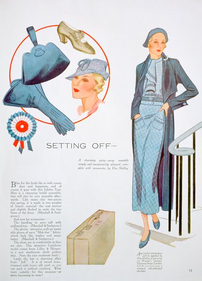 Módní ilustrace, 1935 od Unbekannt