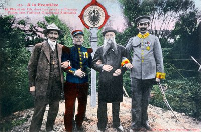 Otec a jeho synové na francouzsko-německých hranicích, 20. století od Unbekannt