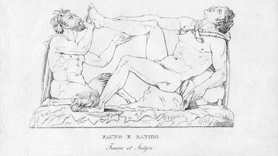 Fauno E Satiro Faun a Satir, c1850 od Unbekannt