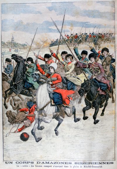 Ženský sibiřský kozácký jezdecký sbor, rusko-japonská válka, 1904 od Unbekannt