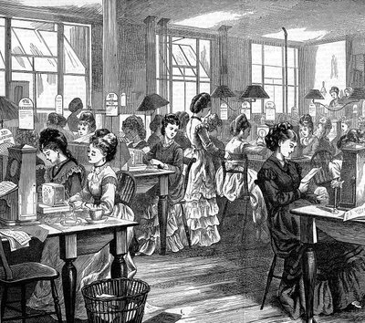 Telegrafní dělnice, 1871 od Unbekannt