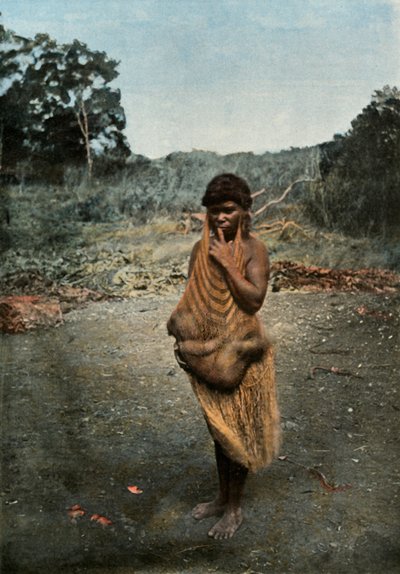 Australanka nesoucí své dítě, Australanka nesoucí své dítě, 1900. od Unbekannt