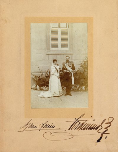 Ferdinand I. Bulharský s manželkou princeznou Marií Louise Bourbon-Parma, 1893. od Unbekannt