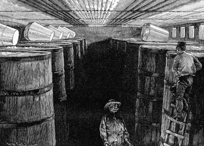 Kvasný sklep v americkém pivovaru, 1885 od Unbekannt