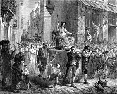 Festival rozumu, Paříž, 1793 1882-1884 od Unbekannt