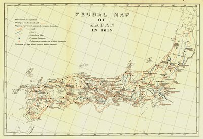 Feudální mapa Japonska v roce 1615, 1903. od Unbekannt
