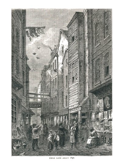 Field Lane kolem roku 1840 od Unbekannt