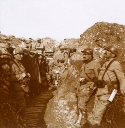 Bojová jednotka, Ville-sur-Tourbe, severní Francie, c1914-c1918 od Unbekannt