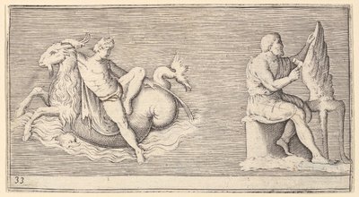 Obrázek na Seagoat, Man Carving Wing, publikoval ca. 1599-1622. od Unbekannt