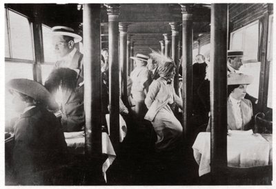 Filmová společnost na palubě Zeppelin LZ13 Hansa, c1912-1914 1933 od Unbekannt