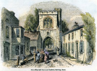 Fire-bell Gate a zákaz vycházení, Barking, Essex, 1845 od Unbekannt