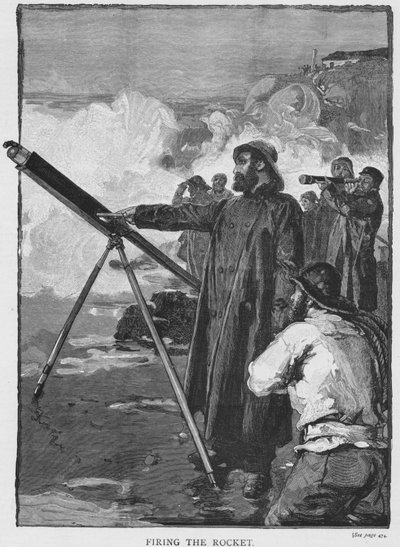 Firing The Rocket, c1880 od Unbekannt