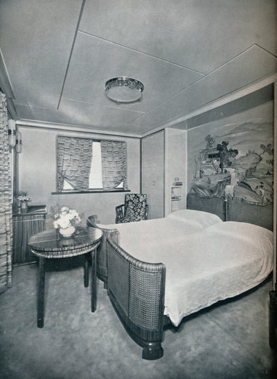 Kabina de Luxe první třídy na palubě Victorie, 1931 od Unbekannt