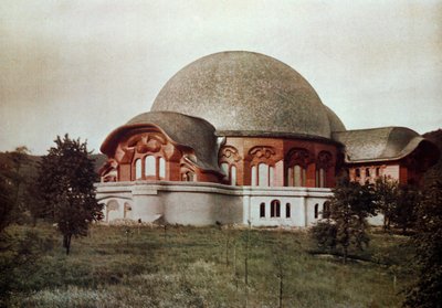 První Goetheanum, čelní pohled na jih, Dornach, Švýcarsko, 1922 od Unbekannt