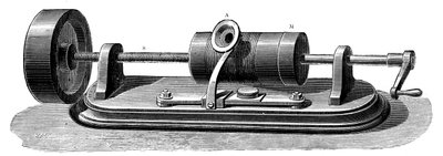 První model Edisonova fonografu c1877 c1880. od Unbekannt