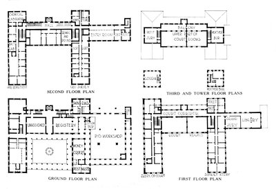 Půdorys, Federal Building, Honolulu, Hawaii, 1924 od Unbekannt