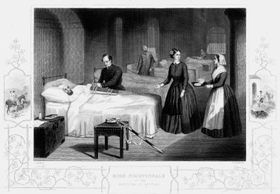 Florence Nightingale v nemocnici ve Scutari, c1860 od Unbekannt
