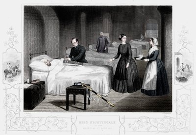 Florence Nightingale v nemocnici ve Scutari, c1860 od Unbekannt