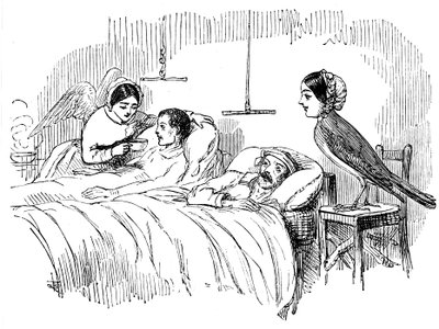 Florence Nightingaleová sleduje sestru při práci, 1854 od Unbekannt