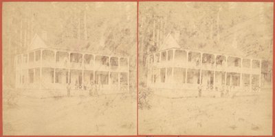Flume House, pohoří Santa Cruz, 60. léta 19. století. od Unbekannt