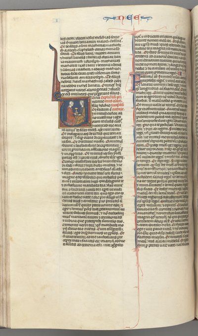 Fol. 178v, Nehemiáš, historická iniciála V, Nehemiáš předává zlatý pohár Artaxerxovi, c. 127 od Unbekannt