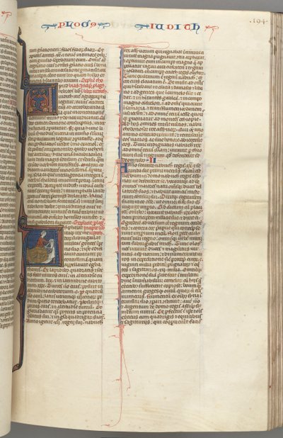 Fol. 194r, Judith, historická iniciála A, Judith stětí Holofernes, c. 1275-1300. od Unbekannt