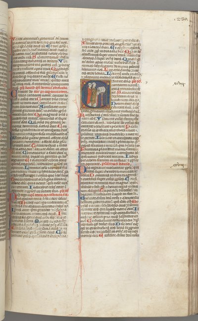 Fol. 230r, žalm 97, historická iniciála C, dva klerici zpívající u řečnického pultu. , c. 1275-1300. od Unbekannt
