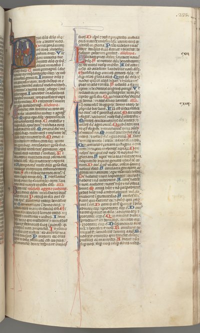 Fol. 233r, Žalm 109, historická iniciála D, Bůh Otec a Syn..., c. 1275-1300. od Unbekannt