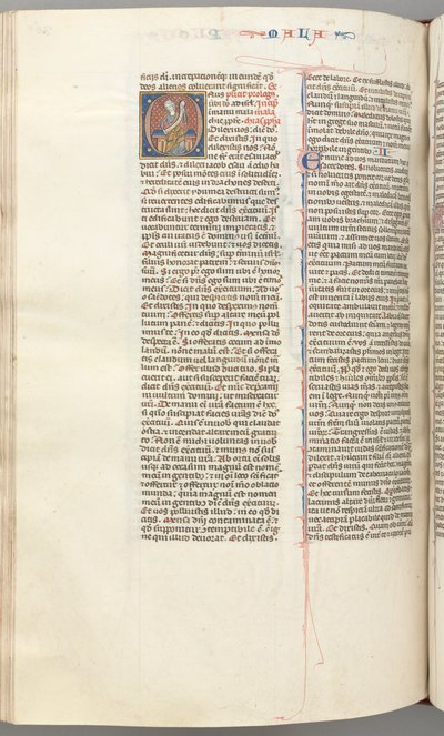 Fol. 368v, Malachiáš, historická iniciála O, Malachiáš sedící se svitkem, c. 1275-1300. od Unbekannt