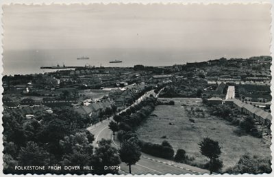 Folkestone z Dover Hill, konec 19. a začátek 20. století od Unbekannt