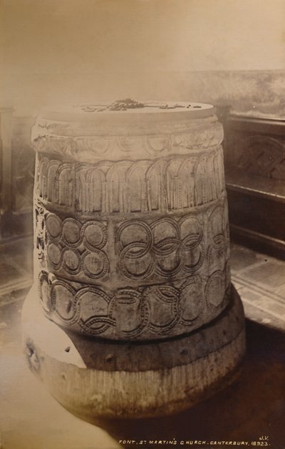 Font, St. Martins Church, Canterbury, 1929. od Unbekannt