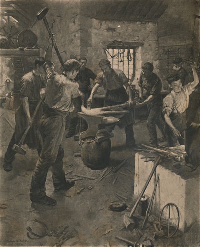 Forging the Anchor, 1892. od Unbekannt