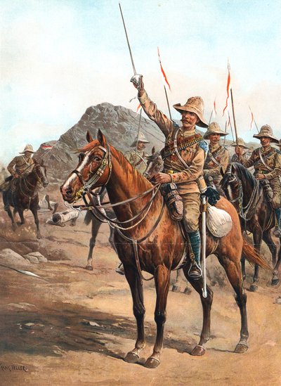 Form Up, č. 2! Form Up!, britští kopiníci v bitvě u Omdurman, Súdán, 1898 od Unbekannt