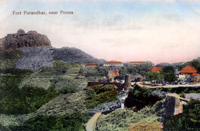 Fort Purandhar, poblíž Pune Poona, Indie, počátek 20. století od Unbekannt