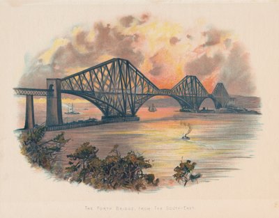 Forth Railway Bridge z jihovýchodu, Skotsko, c1895 od Unbekannt